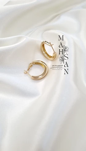 گوشواره زنانه ژوپینگ حلقه‌ای طرح طلا سبک