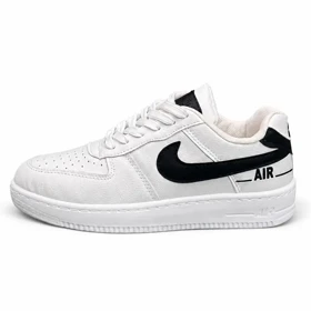 کفش کتانی مردانه زنانه و بزرگ پا مدل ایرفورس سفید مشکی Nike Air Force