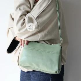 کیف زنانه دوشی مدل چیلکو (سبز پاستلی)
