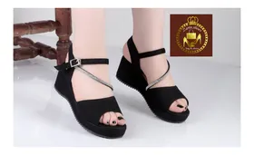 صندل لژدار نگینی مجلسی و تابستانه زنانه دخترانه تک نگین