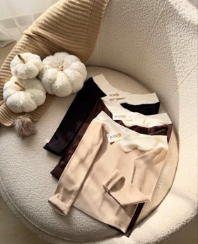 بلوز یقه باز دوتیکه🤎