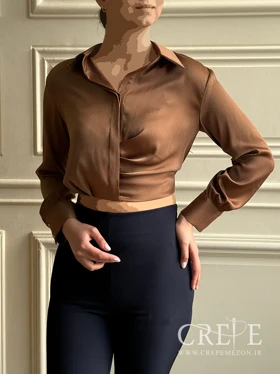 شومیز کراپ پیله دار جلو دکمه