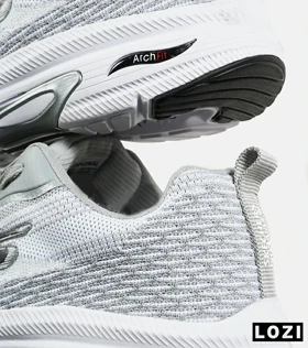 کفش کتانی طبی ورزشی طوسی SKECHERS archfit مدل 7435