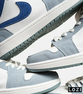 کفش کتانی مردانه و زنانه ساق‌دار سفید فیلی NIKE jordan 1 مدل 6222