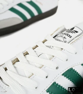 کفش کتانی مردانه و زنانه سفید سبز ADIDAS Samba