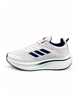 کفش کتانی مردانه بزرگ پا مدل آدیداس زیره بست سفید سرمه ای ADIDAS