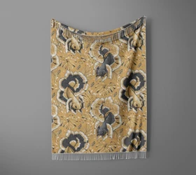 شال مبل ریش دار sofa shawl 302