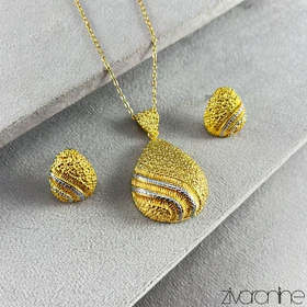 نیم ست مدل اشکی طرح طلا 10153