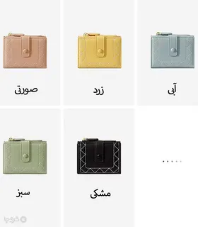 کیف پول زنانه تاشو زیپ‌دار Taomicmic تائومیک میک طرح گلدوزی کلاسیک