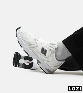 کفش کتانی مردانه و زنانه سفید طوسی NEW BALANCE 530