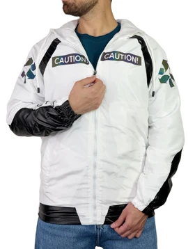 سویشرت مردانه بادگیر ضد باران مدل کاتیون رنگ سفید کد 00357