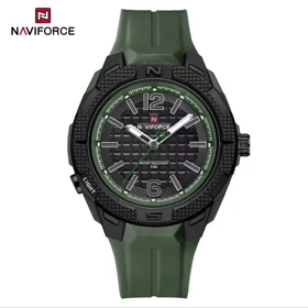ساعت مچی اورجینال نیوی فورس NF7126 سبز قاب مشکی مدل m-10353
