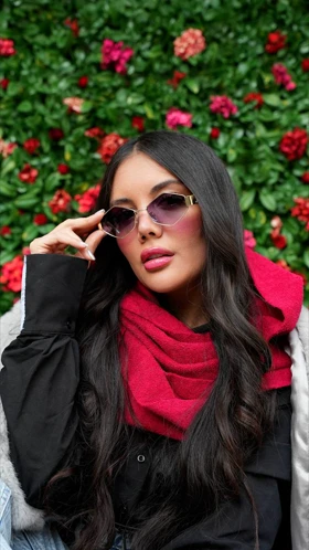 عینک زنانه سلین | فریم کائوچو عدسی پلی کربنات شیشه دودی