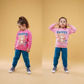 بلوز شلوار دخترانه مدل خرسی