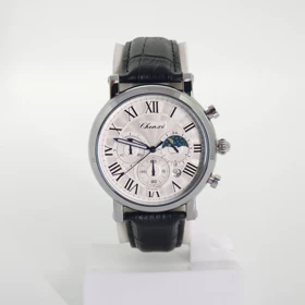 ساعت مچی مردانه چنکسی Chenxi CX972 تاریخ دار و 3موتور فعال کرنوگراف (تمام مشکی ، با صفحه سفید)