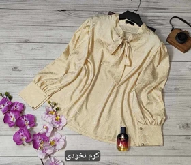 شومیز کرواتی مدل نرگس کد 50210 (کرم نخودی)