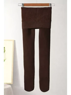 جوراب شلواری زنانه تو کرک قهوه‌ای چاکلت (Chocolate)