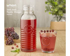 بطری آب روستیک کوتاه لیمون