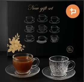 ست فنجان و نعلبکی چای خوری طرحدار