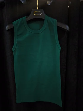 تنک تاپ سبز لجنی پارچه کبریتی فول کش مناسب برای سایز M و L