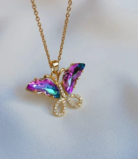 گردنبند پروانه 7 رنگ