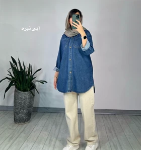 مانتو جین کاغذی نگار 1