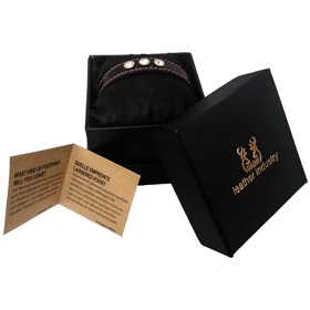 دستبند چرم وارک مدل آرمیلا کد rb186