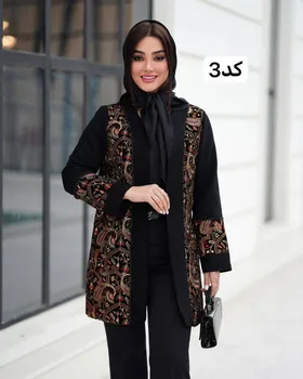 مانتو مدل کرپ مجلسی نگین دوزی کد 2704