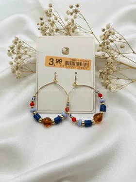 گوشواره حلقه‌ای با مهره زنانه برند infinity ♾
