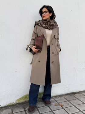 ترنچ کت بارانی آستردار شیدا