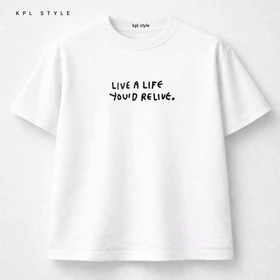 تیشرت سفید پنبه‌ای باکسی | تایپوگرافی مینیمال مناسب آقایان و خانم‌ها کد 1171