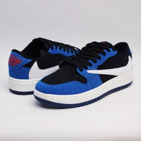 کفش کتانی جردن 1 تراویس اسکات وودو آبی کد 294886