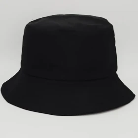 کلاه باکت دخترانه و پسرانه ساده یا کلاه لبه دار دخترانه و پسرانه ساده کد 50556 (مشکی1)