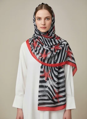 شال حریر ستاره