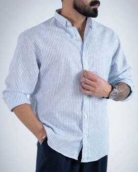 پیراهن راه راه برزین-کد4796