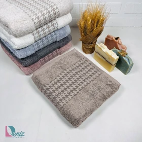 حوله دستی طرح پیچازی رنگ خاکی