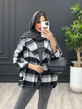 پالتو چهارخونه تک دکمه