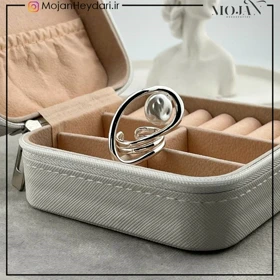 انگشتر زنانه آبکاری نقره رنگ ثابت کد ta10022