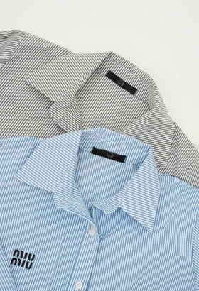 شومیز کراپ راه راه miu-miuکد1005672