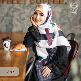 روسری نخ پنبه سارنگ (خردلی)