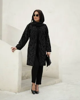 مانتو مخمل مدل شقایق کد 2541