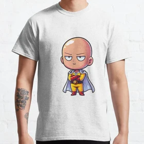 تیشرت مرد تک مشتی | تیشرت One Punch Man طرح Saitama One Punch-Man کد 123980