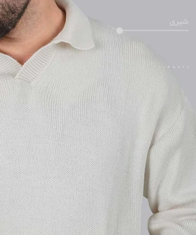 تیشرت آستین بلند یقه شکاری برند مراکش 2305