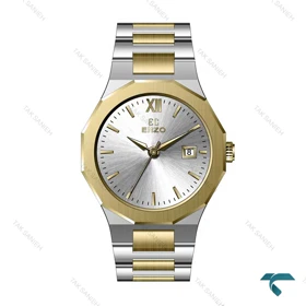 ساعت زنانه EC-610TEL دورنگ طلایی فول استیل صفحه سیلور Enzo-8086-L
