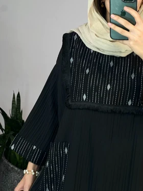 مانتو کفتان مشکی سالومه