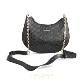 کیف دوشی زنانه چرم یلسان مدل دلسا کد 077-MRV