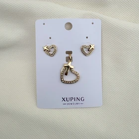 نیم ست صلیب قلبی ژوپینگ بدون زنجیر