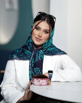 روسری دست دوز حریر