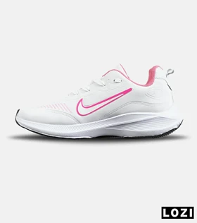 کفش کتانی مردانه و زنانه سفید صورتی NIKE Air Zoom مدل 7746