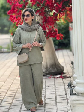 ست مانتو شلوار دلین